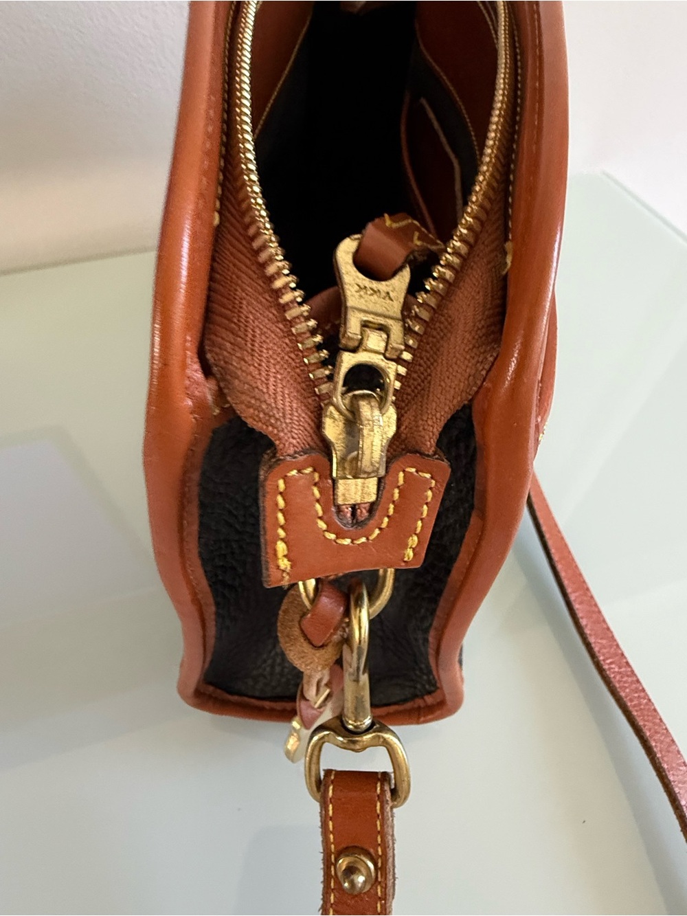 Dooney & Bourke Black Pebbled Crossbody with Brown Logo Patch - Picture 9 of 12